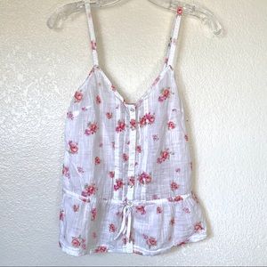 Abercrombie & Fitch cotton tank floral top size S